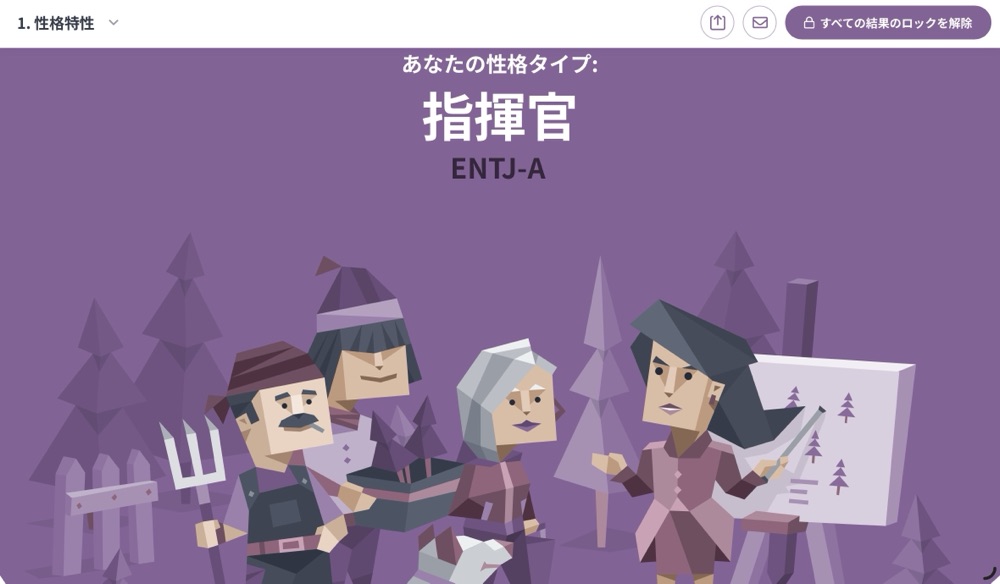 「ENTJ-A」という結果